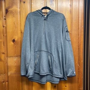 Juno Activewear grey 3/4 zip up